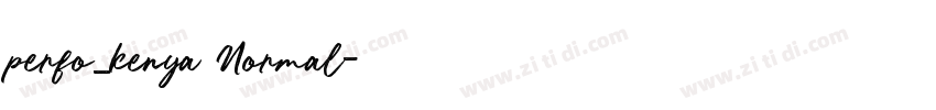 perfo_kenya Normal字体转换